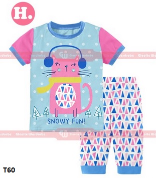 piyama anak kartun kucing